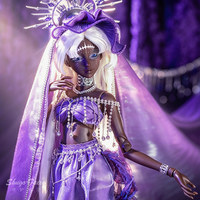 Poupée BJD gothique authentique ShugaFairy, échelle 1/4, Lysa, résine, rétro, sombre, exotique, violette, lune, étoile, voyante