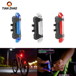 เทียนจ้าวไฟท้ายจักรยานแบบชาร์จไฟได้ผ่าน USB ไฟ LED กันน้ำสำหรับขี่กลางคืน ไฟนิรภัย อุปกรณ์เสริมสำหรับจักรยานเสือภูเขา - Product Image 1