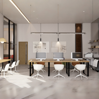 Conception de l'espace de travail de bureau, planification ergonomique de l'espace de travail pour la productivité des employés