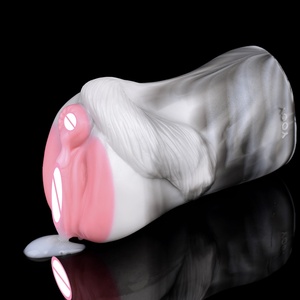 Masturbador Masculino de Doble Canal Fantasy Bunny, Juguete Erótico de Silicona Inspirado en Animales con Textura Suave y Realista - Product Image 3