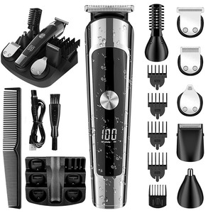 Vanshe Rotary Beard Trimmer <b>Shaver</b> IPX5 Waterproof Rechargeable 1000mAh <b>Battery</b> 90-Minute Runtime Metal Housing for Face Body - Product Image 1