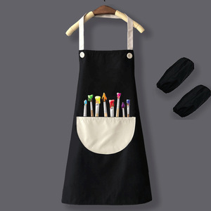 Delantal <span class=keywords><strong>de</strong></span> poliéster con estampado <span class=keywords><strong>de</strong></span> logotipo personalizado al mejor <span class=keywords><strong>precio</strong></span>, delantal impermeable personalizado para niños, delantal <span class=keywords><strong>de</strong></span> cocina para Chef, delantal para hornear para niños - Product Image 1