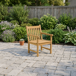 Sillón Clásico de Teca Sólida para Exteriores, Jardín, Patio, Diseño Moderno, Patas Resistentes, Impermeable y Ecológico - Product Image 2