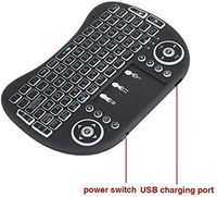 Keyboard Mini i8 2.4G, Mouse udara tanpa kabel dengan Touchpad dan Keyboard mini nirkabel untuk TV pintar