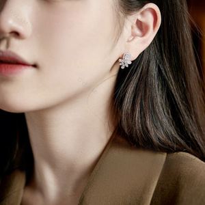 Dylam Newest Women Luxury Accessories Jewelry 925 Sterling Silver <b>Cutely</b> 5A CZ Shaped Pineapple Stud <b>Earrings</b> - Product Image 2