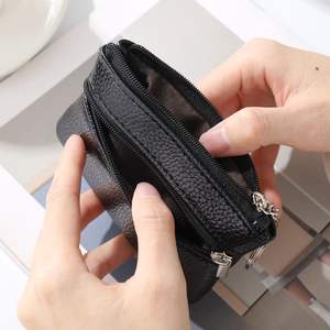 กระเป๋าสตางค์หนัง PU หรูหรา แบบซิป กันน้ำ ขนาดเล็ก สำหรับทุกเพศ ทันสมัย สะพายข้าง พกพาสะดวก ใส่เหรียญและธนบัตร พร้อมจี้ห้อยแฟชั่น - Product Image 3