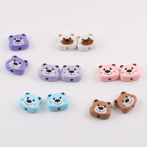 Cuentas acrílicas de oso lindo para la fabricación de joyas, color aleatorio, forma, número de pieza 37089 - Product Image 5