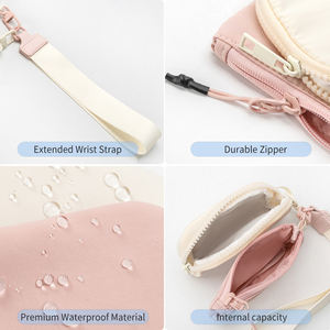 Hot Sale Dual Pouch Wristlet Keychain Wallet Nylon Mini <strong>Zip</strong> <strong>Around</strong> Custom <strong>Purses</strong> Portable Detachable Coin Bags <strong>Small</strong> Coin <strong>Purse</strong> - Product Image 4