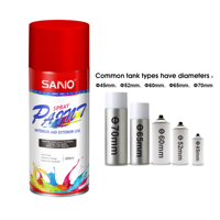 Peinture aérosol métallique SANVO 400ml, fabricant chinois, peinture en spray portable or et argent pour métal et bois