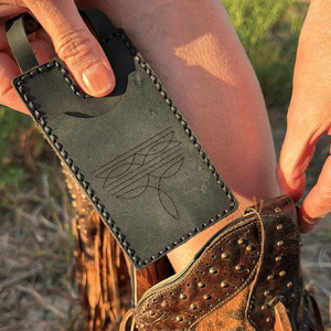 Cartera de bota estilo western con correa de gancho, hecha a mano, tarjetero, billetera para cordones de bota, regalo para conciertos de rodeo - Product Image 2