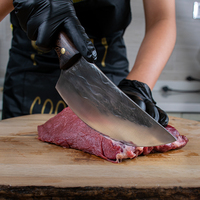Couteau de boucher rétro de haute qualité, 6 pouces, Skarde, pour couper la viande, en acier, couteau de cuisine, couteau à découper la viande, forgé à la main, manche en bois de wengé