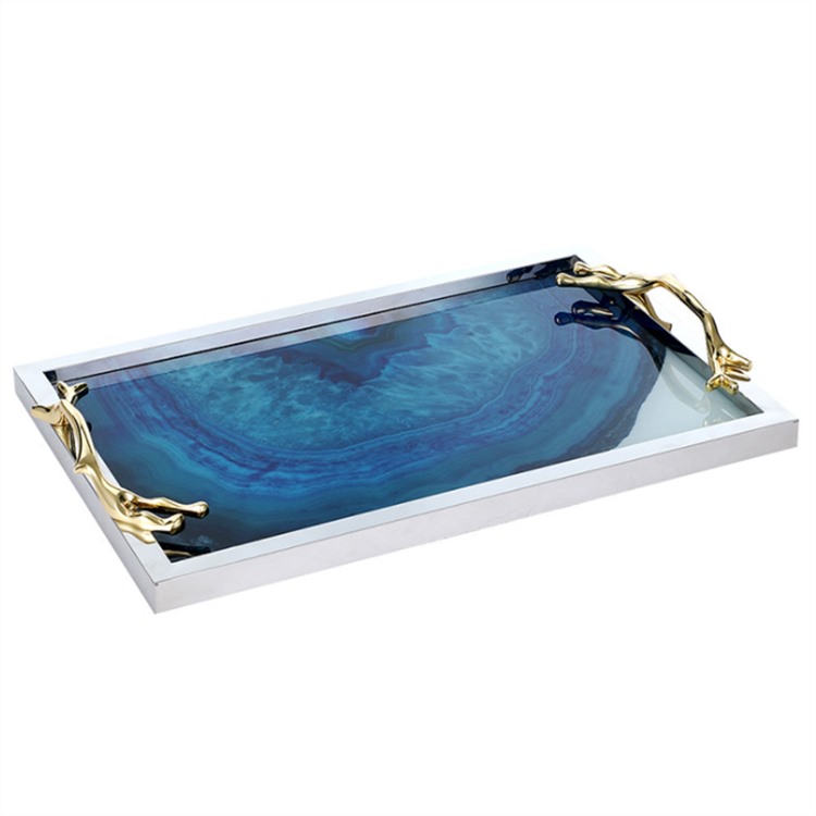 Agate S (bord argent) 38*22