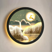 Led Art Déco Support Mural Lumières Intérieur Fond Rond Mur Chevet Luminaire Moderne Minimaliste Appliques Décoration Maison