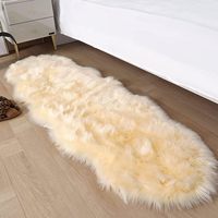 Tapis de luxe super doux et chaud en fausse fourrure de mouton, à poils longs, moderne, fabriqué à la machine, pour salon et chambre à coucher