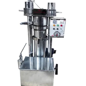 Máquina de pressão de óleo hidráulico, prensa vertical de óleo frio HW-230 40-50 kg/h, aço inoxidável mastered