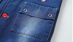 Vêtements pour enfants en gros, usine chinoise, nouveaux manteaux en jean fantaisie pour filles, longs, pour l'hiver - Product Image 4