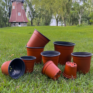 6-21 cm grand et petit diamètre supérieur recyclé PP plastique terre cuite doux extérieur jardin semis pépinière pots <span class=keywords><strong>de</strong></span> fleurs - Product Image 6