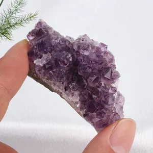 New Arrival Mineral Specimen Amethyst Cluster Geode Crystal Raw Rough Stone For Healing