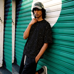 Camiseta Oversize de Algodón 100% de Alta Calidad con Pedrería para Hombre, Venta al por Mayor, Estilo Urbano Casual - Product Image 1