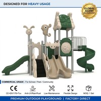 Unité de terrain de jeux commerciale SageDelightRides Morandi, escalier en spirale à double voie, pour enfants, en LLDPE et acier galvanisé, pour plaza publique, OEM