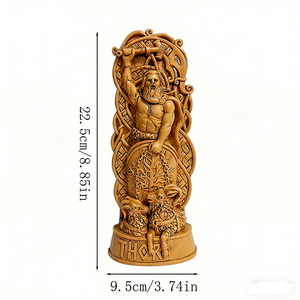 Figurines personnalisées de la <span class=keywords><strong>mythologie</strong></span> celtique, statues en résine des dieux nordiques, autel viking, Hela, <span class=keywords><strong>Odin</strong></span>, LOKI, Freya, style sculpture sur bois, décoration intérieure - Product Image 4