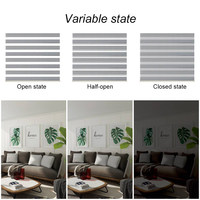 Persianas Zebra Personalizadas para Ventana de Arco, Color Gris, 48 x 48