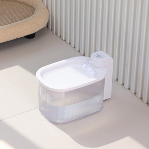 Fontaine à eau intelligente pour chiens et chats, distributeur automatique avec système de filtration, forme ovale, blanc, prise US, 110-240V, alimentation par charge - Product Image 2