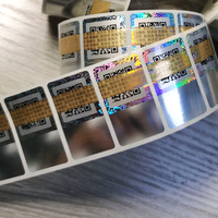 Autocollants holographiques 3D personnalisés avec code QR et couches à gratter, autocollant holographique imperméable