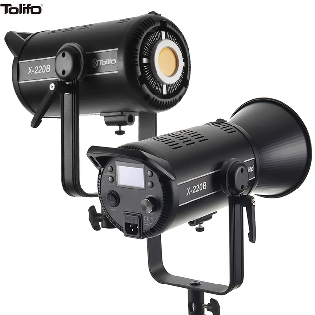 TOLIFO X-220B 230W Bi-Color LED Video Light COB Bowens Mount APP DMX Control 2700K-6500K High CRI LED Studio Photography Light