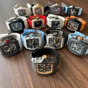 RM High-Quality Power Reserve Sapphire Hip-Hop Sports Diving Watch, Durable Fiber Case, <b>Automatic</b> Self-Winding , Rubber Strap - Product Image 3
