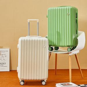 Minimalist Student Trolley Case With Combination Lock 360 Degree Spinner Wheel Large Capacity Travel Suitcase Unisex Solid Color - Product Image 2