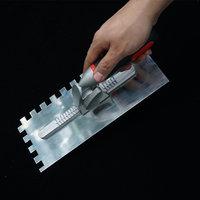 Ensemble de racloirs à béton à coins arrondis de qualité industrielle avec lames en acier inoxydable remplaçables, kit d'outils de 6 pièces