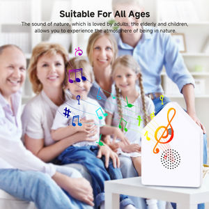 Heetverkopende multifunctionele elektronische vogelgeluiden met licht, bewegingsensor geactiveerd, hangende natuurgeluidenbox voor thuis - Product Image 6