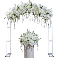 Nouvelles guirlandes florales suspendues réalistes, sphères florales style muguet, décorations pour lieux de mariage, embellissements d'arche, fenêtre