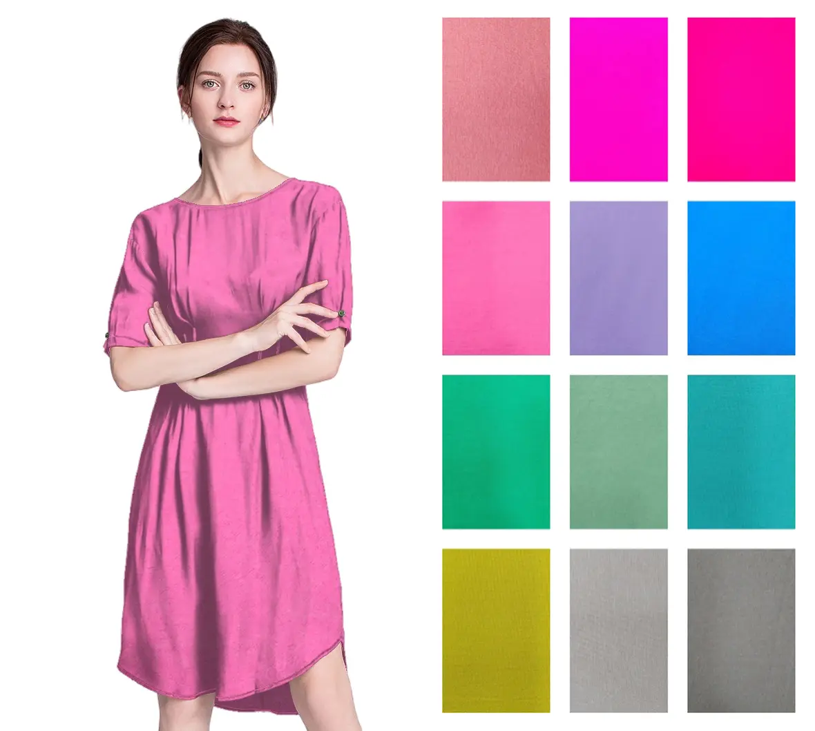 Many Colors 150 gsm 115 gsm Order Cotton Rayon Fabric Trading Wholesale Dyed Woven Fabric For Women