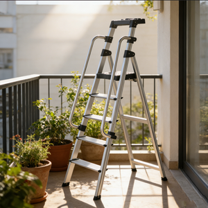 <span class=keywords><strong>บันได</strong></span>อลูมิเนียมอัลลอยด์ 6 ขั้น รูปทรงตัวเอ แข็งแรง ทนทาน เหมาะสำหรับงานตกแต่งภายในและภายนอก และงานบนที่สูง - Product Image 2