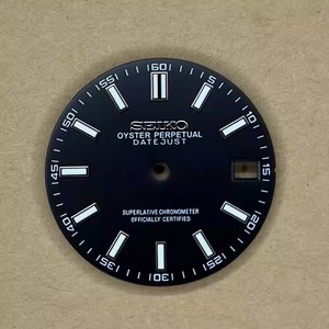 Cadran de montre en métal de luxe 28,5 mm vert lumineux, nouveau design Sunray Nail pour mouvement NH35/MH36 - Product Image 1