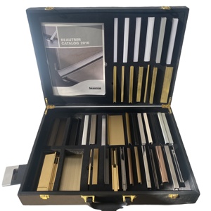 Phong Cách Hiện Đại Kim Loại Gạch Ngói Hồ Sơ Sàn Và Cạnh Trang Trí Ningbo Beautrim <span class=keywords><strong>Tile</strong></span> <span class=keywords><strong>Trim</strong></span> Nhôm SS304 Brass Hộp Mẫu - Product Image 1