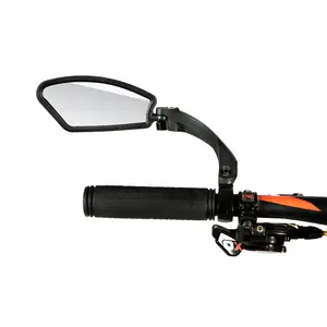 Bici ciclismo chiaro ampio raggio retrovisore riflettore retrovisore regolabile manubrio sinistro destro specchietti neri