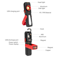 Lampe de travail LED COB à trépied avec fonction de gradation progressive, en ABS+PC+TPR, alimentation DC