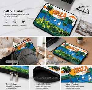 Funda Protectora para Portátil <span class=keywords><strong>de</strong></span> Neopreno con Estampado <span class=keywords><strong>de</strong></span> <span class=keywords><strong>Ibiza</strong></span>, Personalizada <span class=keywords><strong>de</strong></span> Fábrica, para Viajes, Oficina y Escuela - Product Image 3