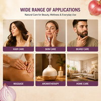 Huile Essentielle d'Oignon Rouge 100% Pure et Naturelle pour la Croissance des Cheveux et le Contrôle des Frisottis, Aromathérapie et Soins de la Peau (Biologique)