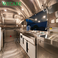 WECARE Remorque alimentaire mobile pour gâteaux, beignets, glaces, poulet rôti, kebab, hot-dogs, avec équipement de cuisine