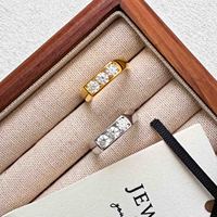 Vente chaude Mode Argent sterling S925 Trois anneaux en moissanite pour hommes et femmes Vente en gros d'usine