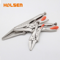 Pince à bec long professionnel multifonctionnelle Holsen 7" 9" en acier allié à mâchoires droites pour assemblage DIY