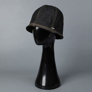 Chapeau Bob en Jean Style Japonais Rétro Tendance Printemps-Été 2025 pour Homme, Style Neutre, avec Coutures Extérieures - Product Image 3