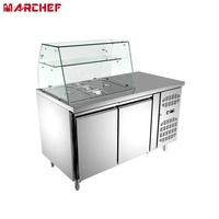 Couvercle en verre pour restaurant Commercial, pièces, ustensile à salade ventilée, présentoir pour bar à salade refroidie