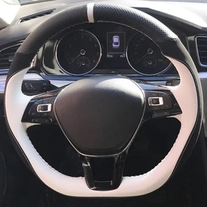 Housse de <span class=keywords><strong>volant</strong></span> de voiture en cuir pour BMW pour Toyota pour Audi pour Volkswagen <span class=keywords><strong>Golf</strong></span> 7 Mk7 New Polo Passat B8 Tiguan Intérieur - Product Image 3