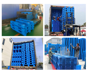 1200*1000*162mm một mặt Euro Pallet HDPE Vật liệu 4 chiều nhập nhựa tái chế để tái chế và lưu trữ - Product Image 6