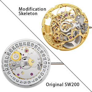 Mouvement Suisse Sellita SW200 Modifié Entièrement Squeletté 26 Rubis 28800 BPH Calibre Automatique Doré pour la Fabrication de Montres de Luxe Personnalisées - Product Image 1